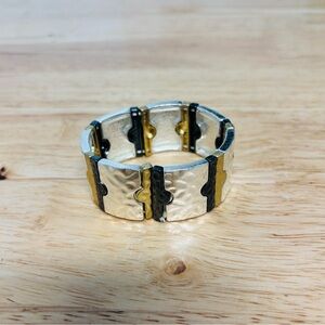 Elegant Silver and Gold Bracelet